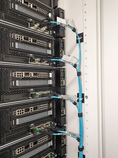 Server cabling, dressed to the rack