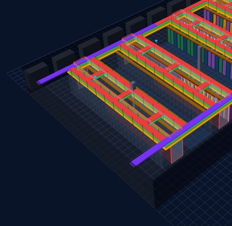 Generated whitespace model, containment, power and cabling