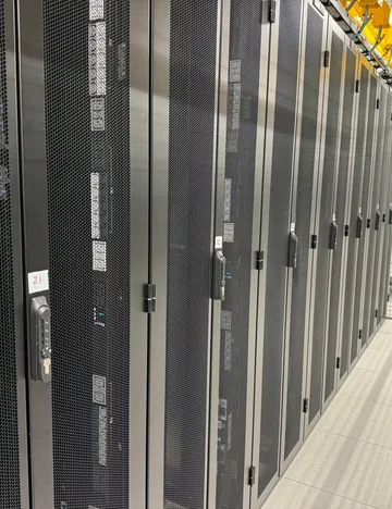 A completed row of cabinets