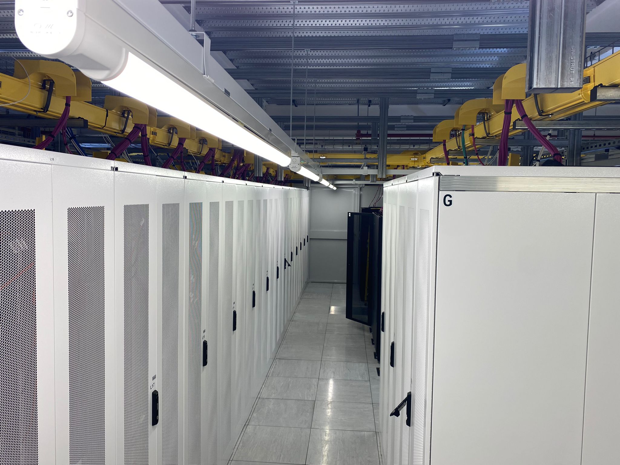 Data hall fit-out in progress